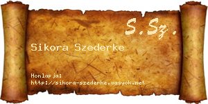 Sikora Szederke névjegykártya